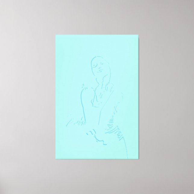 Frysning av vattenfärgsstensfärgning Art Dansa Fem Canvastryck (Framsida)