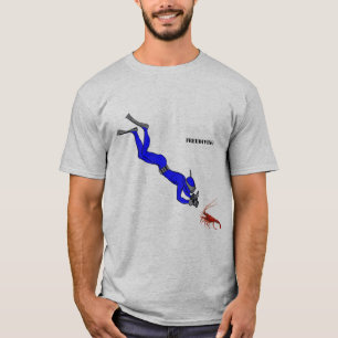 Frysning Diver Photographing a Spiny Lobster T Shirt