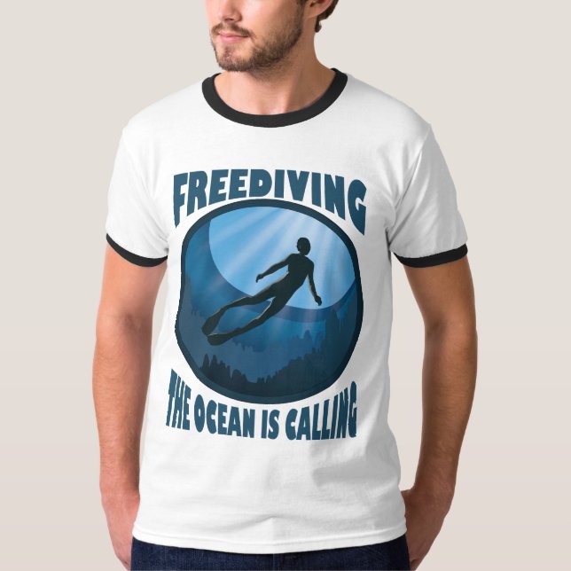 Frysning - oceanen kissar under vatten t shirt (Framsida)