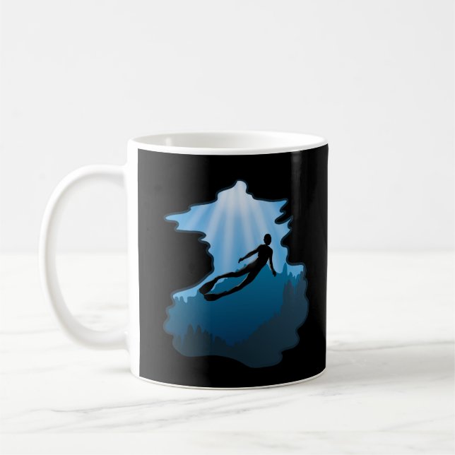 Frysning - Undervattensfri dykare Kaffemugg (Vänster)