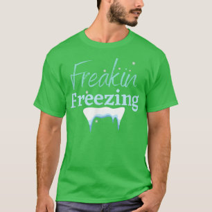 FRYSNING, VINTER WONDERLAND, SNÖFLINGOR I T SHIRT