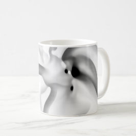 Fryst: Abstrakt Grått, vit och svart Kaffemugg