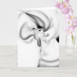 Fryst: Abstrakt Grått, vit och svart Kort