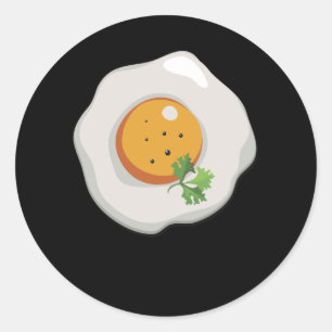 Fryst ägg Sunny Side Up Breakfast Food Runt Klistermärke