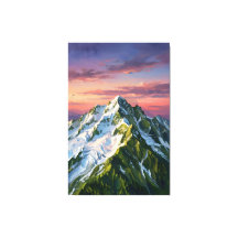 Fryst Berg Naturälskare Canvas Väggkonst