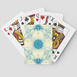 Fryst Blå snöflingvinter Mönster, fryst Casinokort