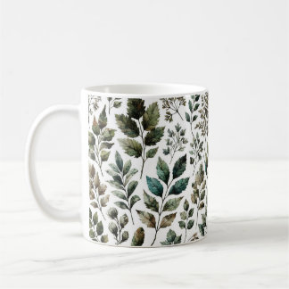 Fryst Breved, naturligt Löv designkaffe Mugg
