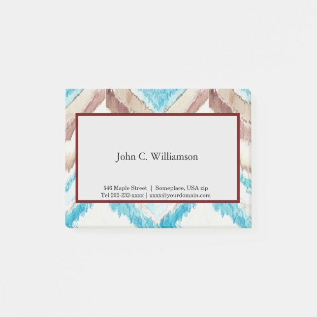 Fryst Chevron-post-it-anteckningar Post-it Block (Framsida)