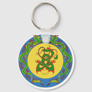 Fryst drake ring nyckelring