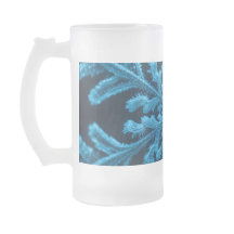 Fryst elegans: Intricate Blue Snowflake Design