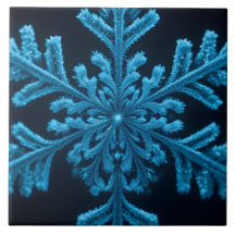 Fryst elegans: Intricate Blue Snowflake Design