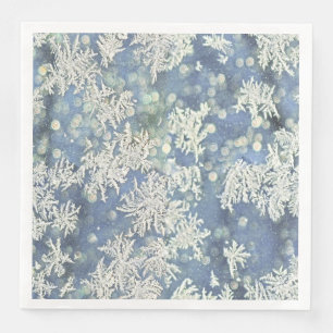 Fryst Frost Abstrakt Fotografi Blå/Vit Pappersservett