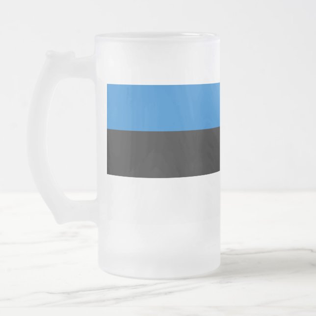 Fryst Glas Mugg med flagga Estland (Vänster)