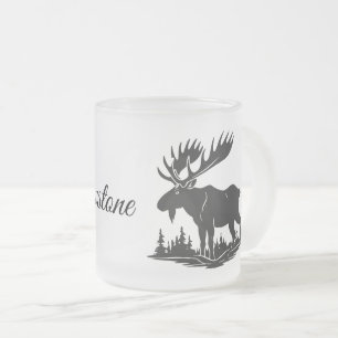 Fryst glas Mugg-Yellowstone Moose Frostad Glasmugg