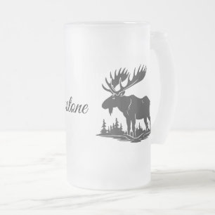 Fryst glas Mugg-Yellowstone Moose Frostat Ölglas