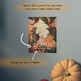 Fryst höstekar löv poster