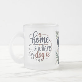 Fryst Hund Mugg - hem är där min Hund är