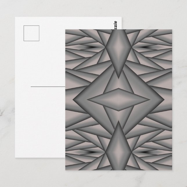 Fryst i tidsinställd Abstrakt Art Vykort (Fram/baksida)