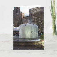 Fryst Ice Fontän Bryant Park New York NYC