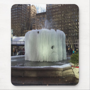 Fryst Ice Fontän Bryant Park New York NYC Musmatta