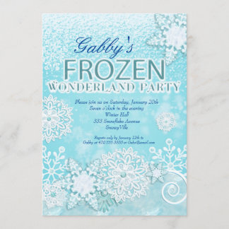 Fryst inbjudan, Vinter inbjudan, Snöig inbjudan