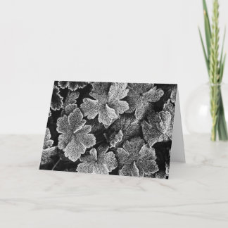 Fryst julkort för Löv Helgkort