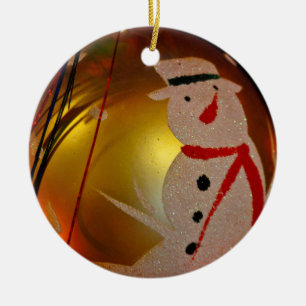 Fryst julprydnad i Snögubbe Julgransprydnad Keramik