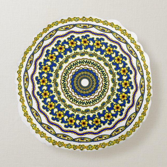 Fryst kudde,klossar för meditation rund kudde (Framsidan)