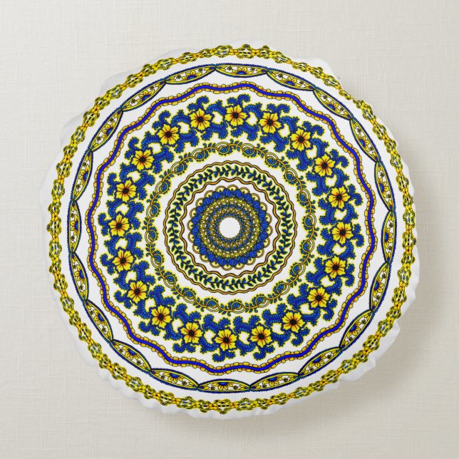 Fryst kudde,klossar för meditation rund kudde (Baksidan)