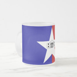 Fryst litet glas mugg - flagga San Antonio