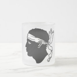 Fryst, litet glas mugg - Korsikas flagga