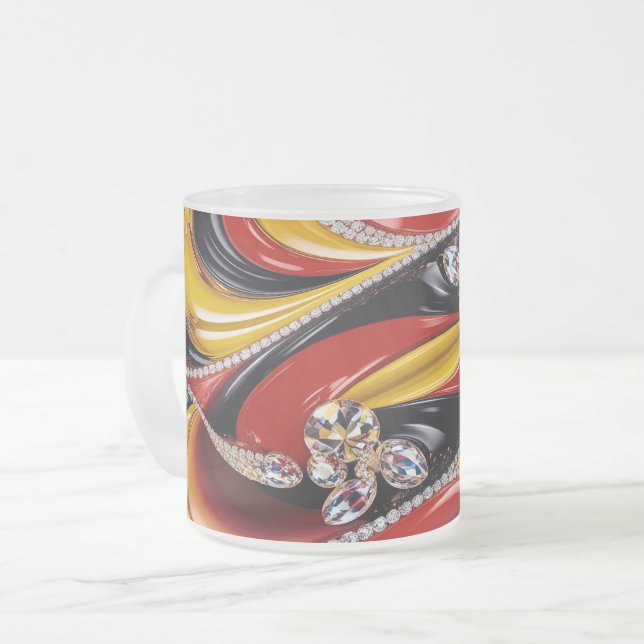 Fryst litet glas mugg med belgiskt Färg (Framsida vänster)