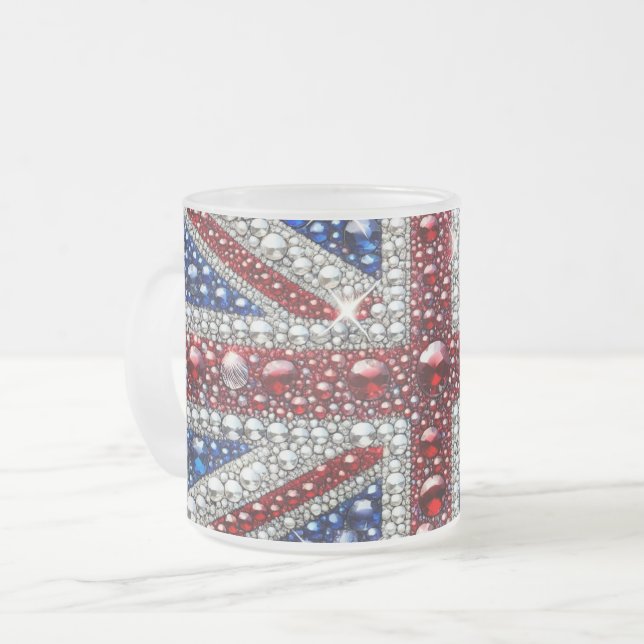 Fryst litet glas mugg med brittiskt Färg (Framsida vänster)