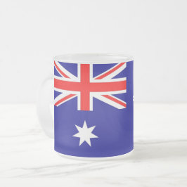 Fryst litet glas mugg med flagga Australien