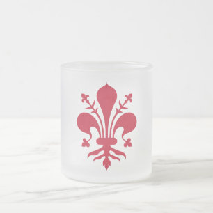 Fryst litet glas mugg med flagga av Florens