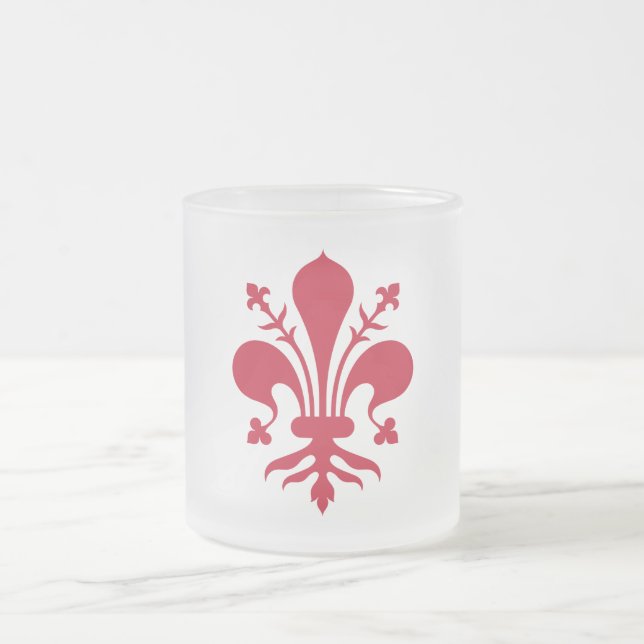 Fryst litet glas mugg med flagga av Florens (Center)