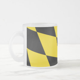 Fryst litet glas mugg med flagga av München