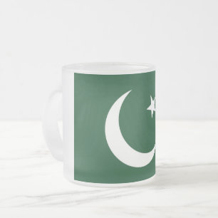 Fryst litet glas mugg med flagga Pakistan
