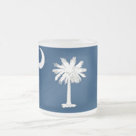 Fryst litet glas mugg med flagga South Carolina