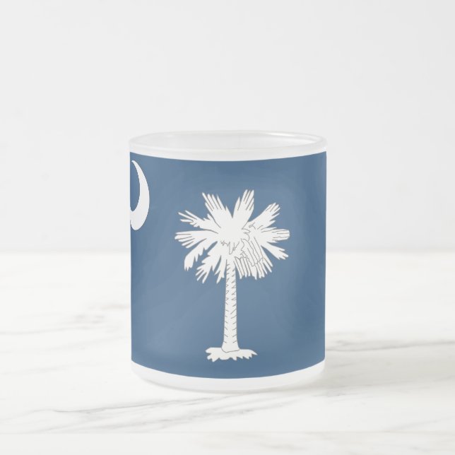 Fryst litet glas mugg med flagga South Carolina (Center)