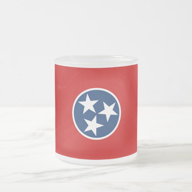 Fryst litet glas mugg med flagga Tennessee (Center)