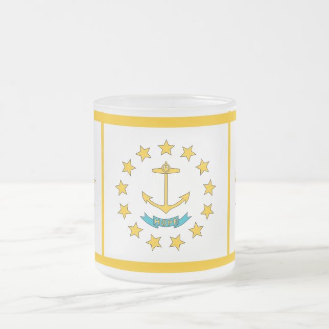 Fryst, litet glas mugg med flagga USA (Center)
