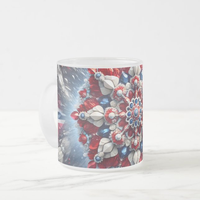 Fryst litet glas mugg med norska Färg (Framsida vänster)