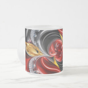Fryst litet glas mugg med tyskt Färg