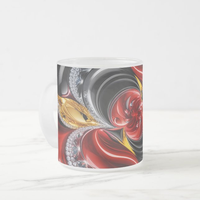 Fryst litet glas mugg med tyskt Färg (Framsida vänster)