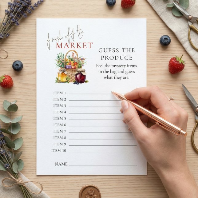 Fryst marknadsgissning ger Möhippa spel Inbjudningar (Skapare uppladdad)