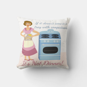 Fryst middagsleverantör Slogan Kitsch Fifties Maka Kudde