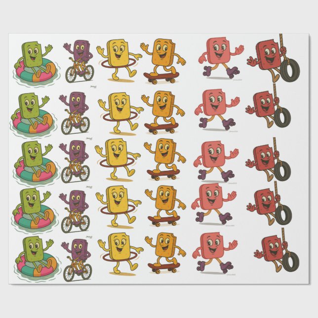 Fryst Papper radbrytning av vänner Presentpapper (Platt)