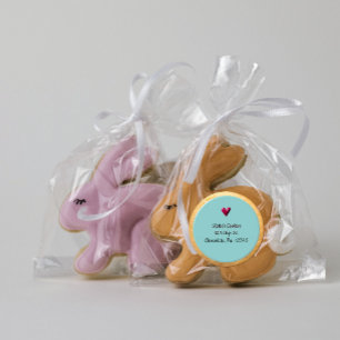 Fryst produktmärke för cookie runt klistermärke