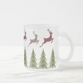 Fryst renar och Gräs Träd jul Mugg